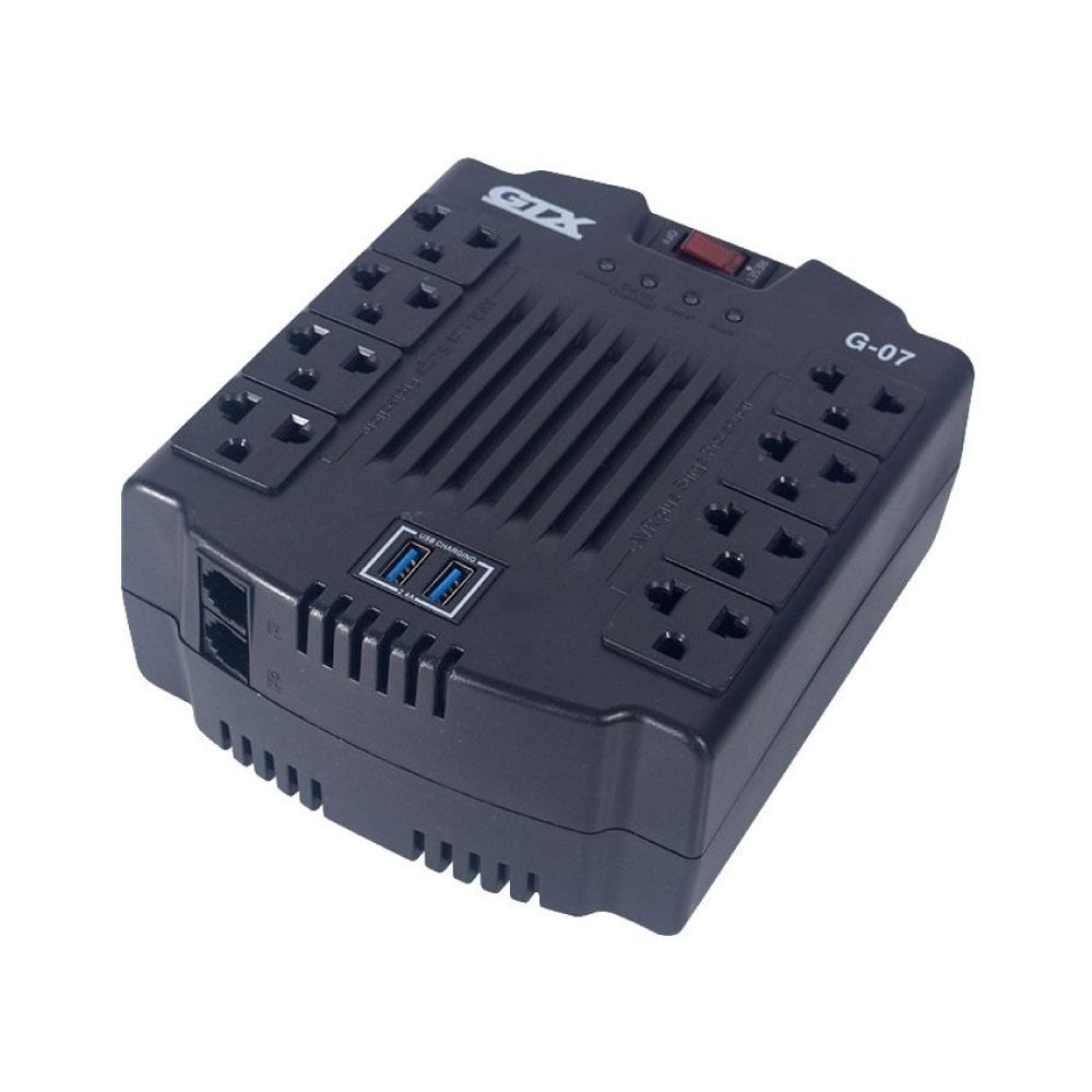 ESTABILIZADOR GTX G-07 8SAL 2USB 1200VA600W - 1