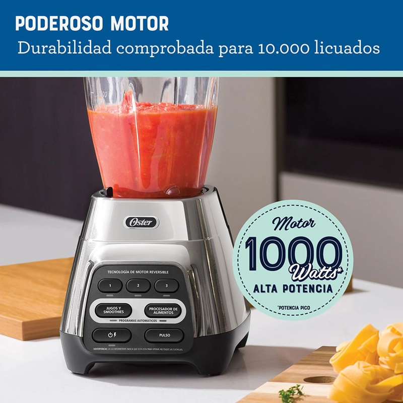 LICUADORA OSTER BLSTPYG1311NBG TECNOLOGÍA REVERSIBLE Y VASO BLEND-N-GO 1.5LTS - 4