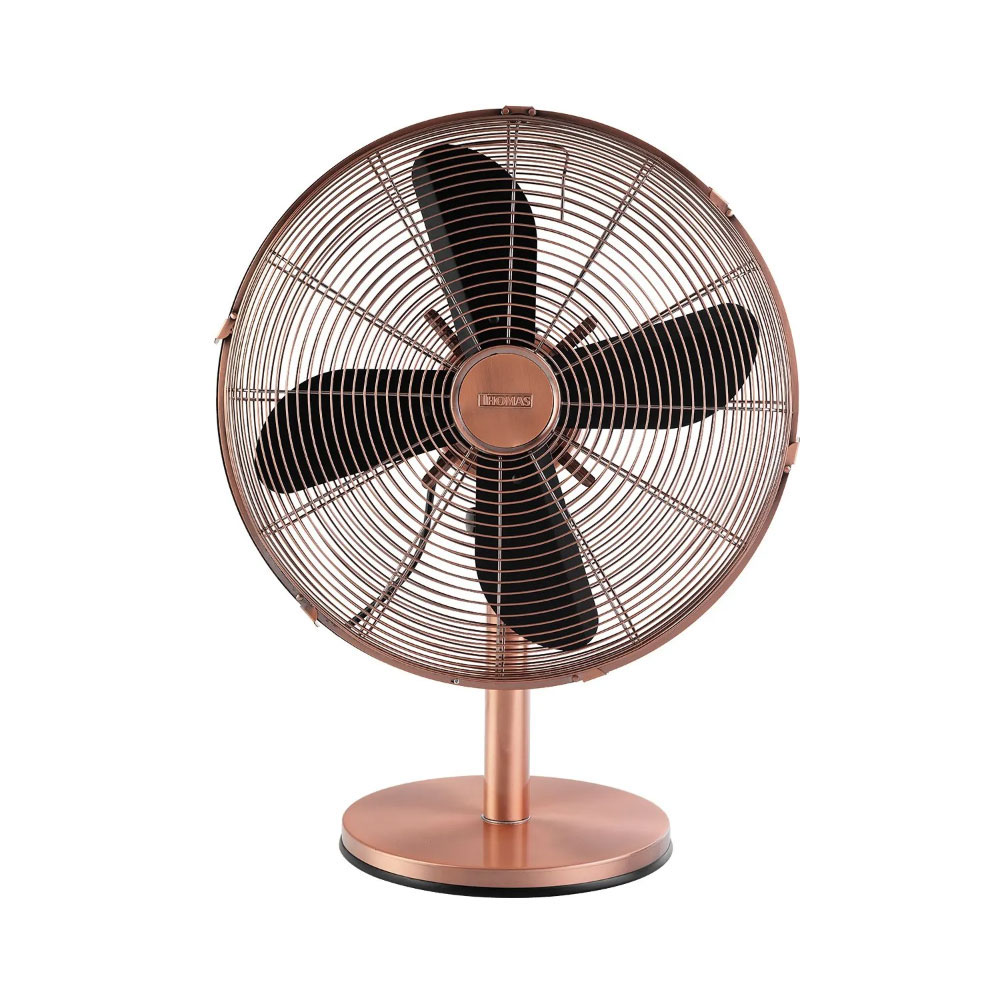 VENTILADOR RETRO THOMAS TH16CM COBRE DE 16' CON 3 VELOCIDADES - 1