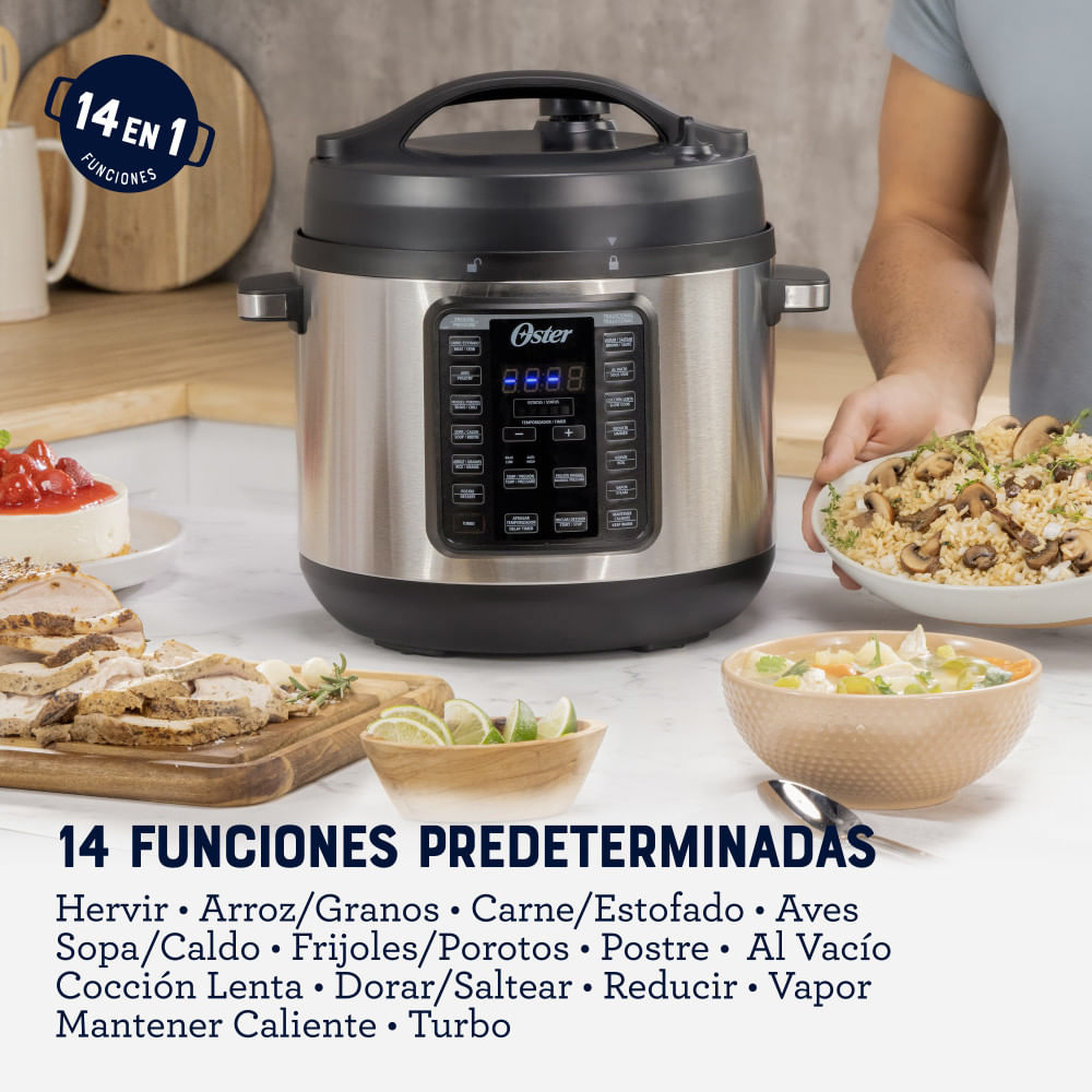 MULTIOLLA TURBO OSTER CKSTPCECT75DF DIAMONDFORCE 14 FUNCIONES 7.5L - 2
