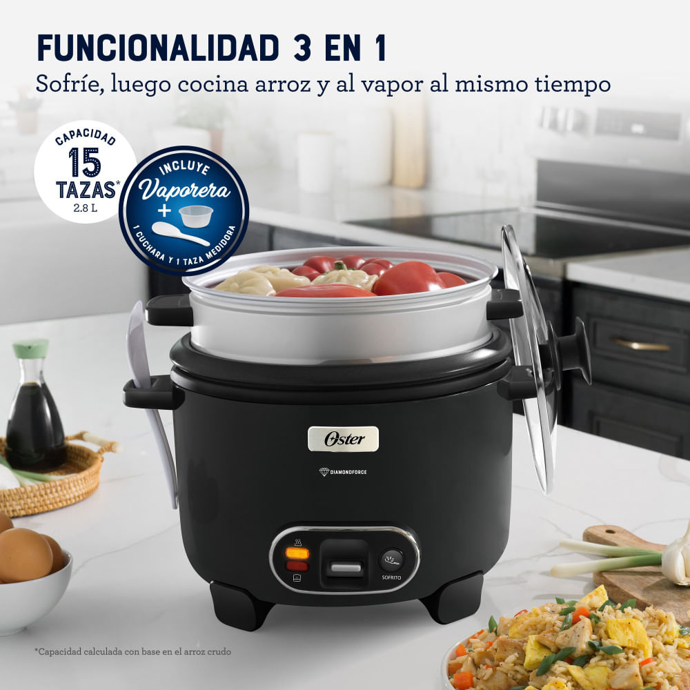 ARROCERA OSTER CKSTRC15DFBLK 053 DIAMONDFORCE 3 EN 1 DE 15 TAZAS - 5