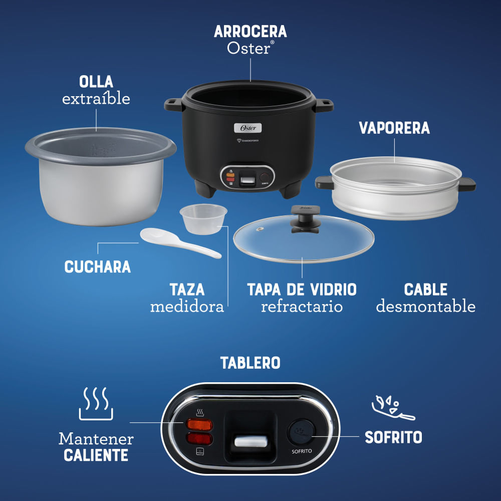ARROCERA OSTER CKSTRC15DFBLK 053 DIAMONDFORCE 3 EN 1 DE 15 TAZAS - 7