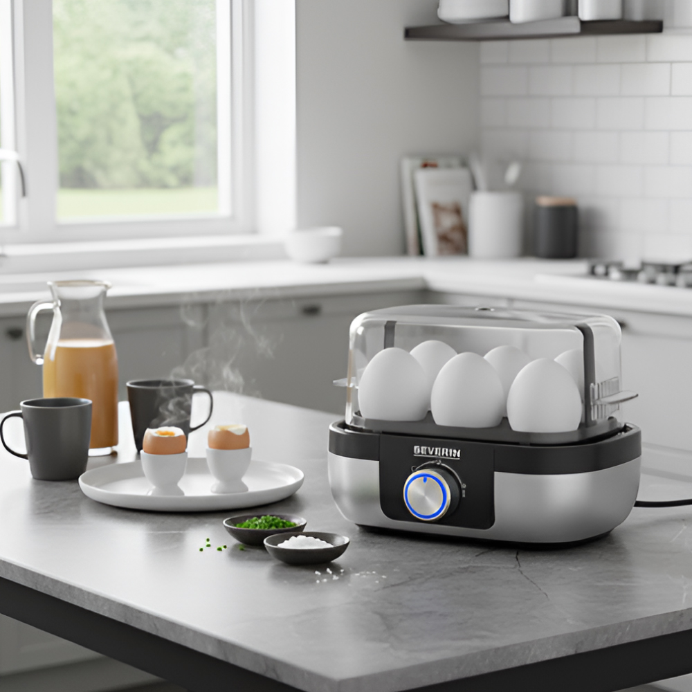 COCEDOR DE HUEVOS SEVERIN EK-3169 DE ACERO INOXIDABLE MULTIUSO - 6