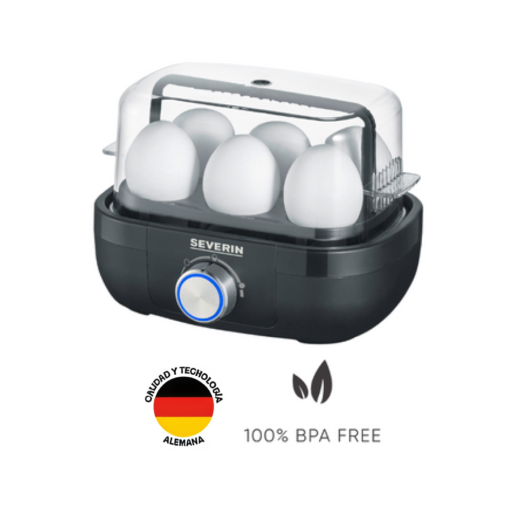 COCEDOR DE HUEVOS SEVERIN EK-3166 NEGRO CON PERILLA - 1