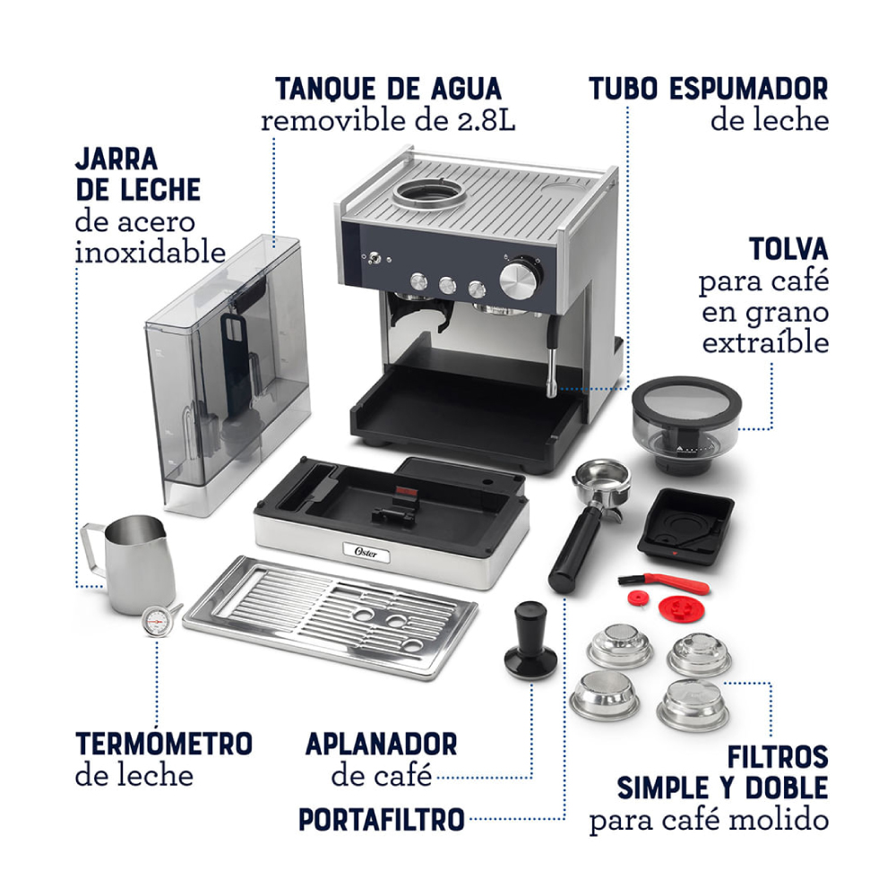 Cafetera Espresso Oster BVSTEM7400-053 Perfect Brew - 6