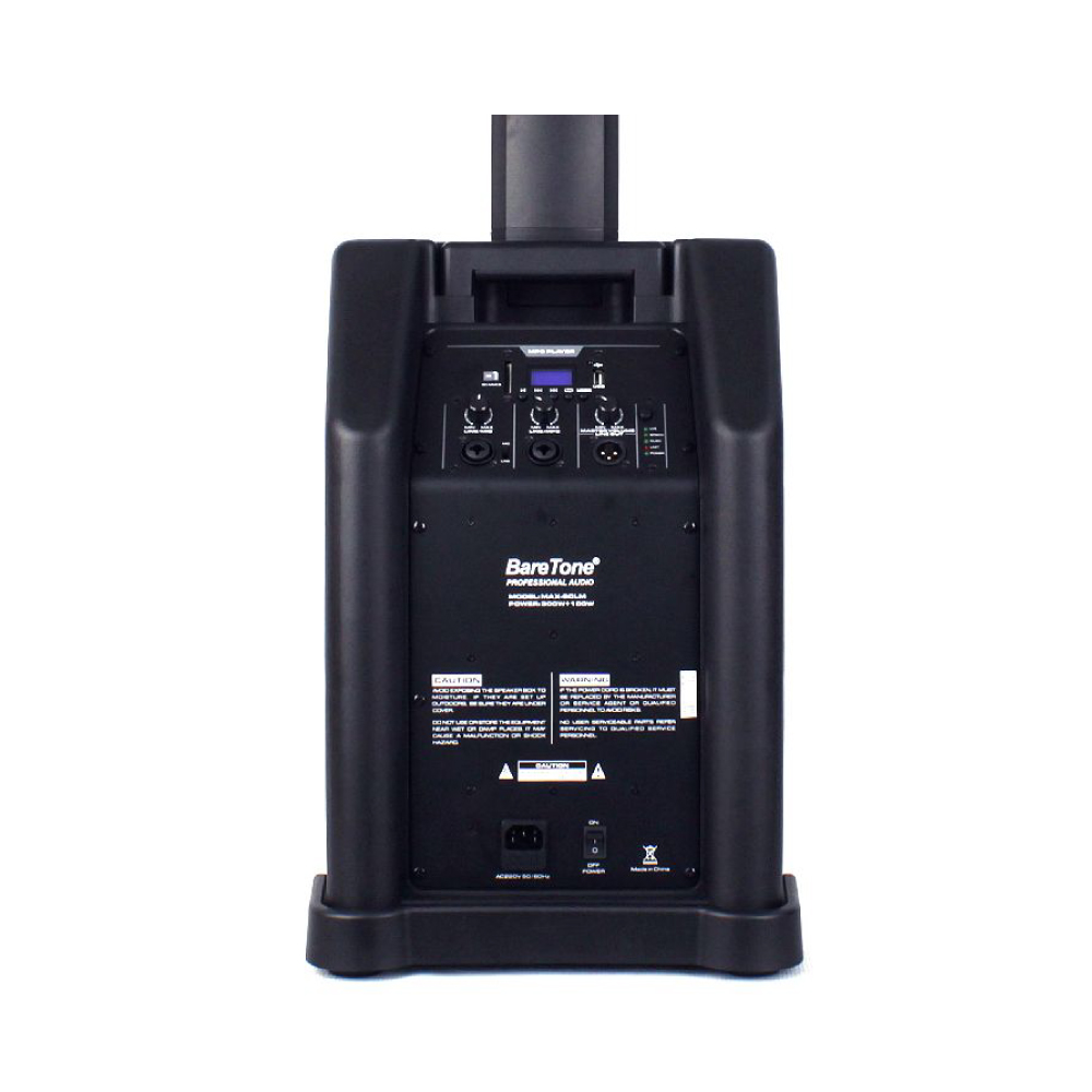 PARLANTE ACTIVO BARETONE MAX-8CLM CLASS D AMPLIFICADOR MP3, TF, AUX, USB, BT 400W - 4
