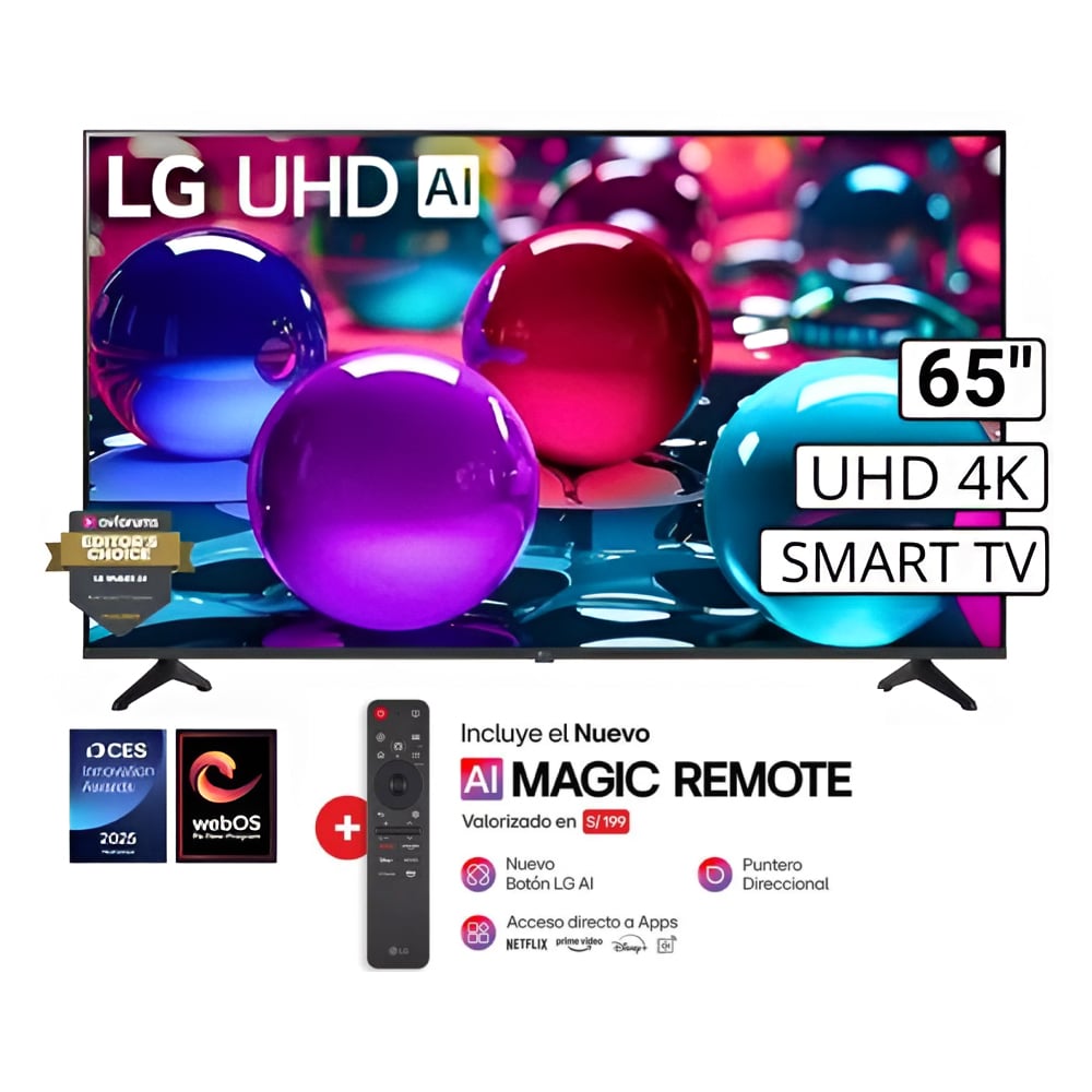 TELEVISOR LG 65UA7300PSB 65' SMART TV UHD 4K THINQ AI - 1