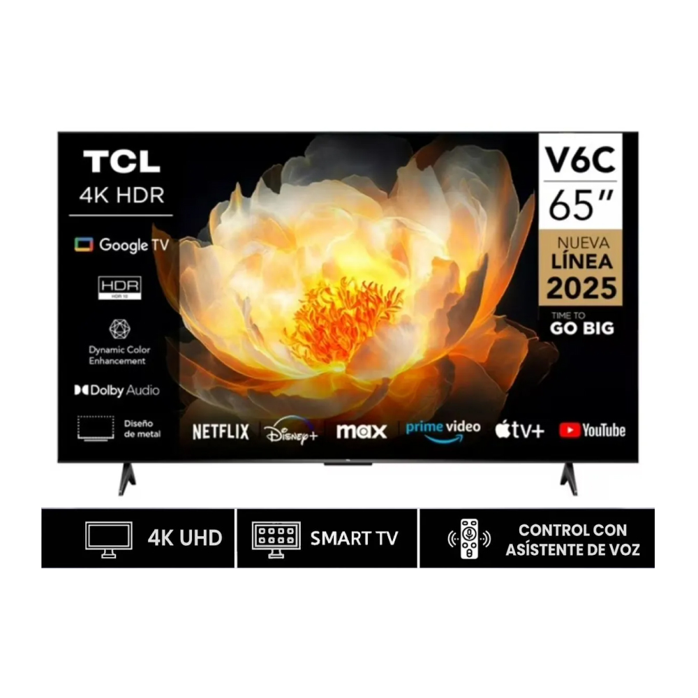 TELEVISOR TCL 65V6C 65 LED 4K UHD SMART TV GOOGLE TV - 1