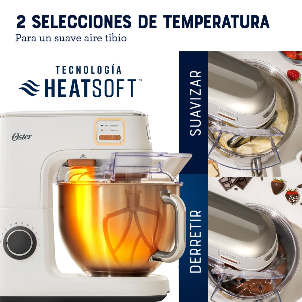 BATIDORA PLANETARIA OSTER FPSTSMPL4W HEATSOFT 5.2L BLANCO - 5