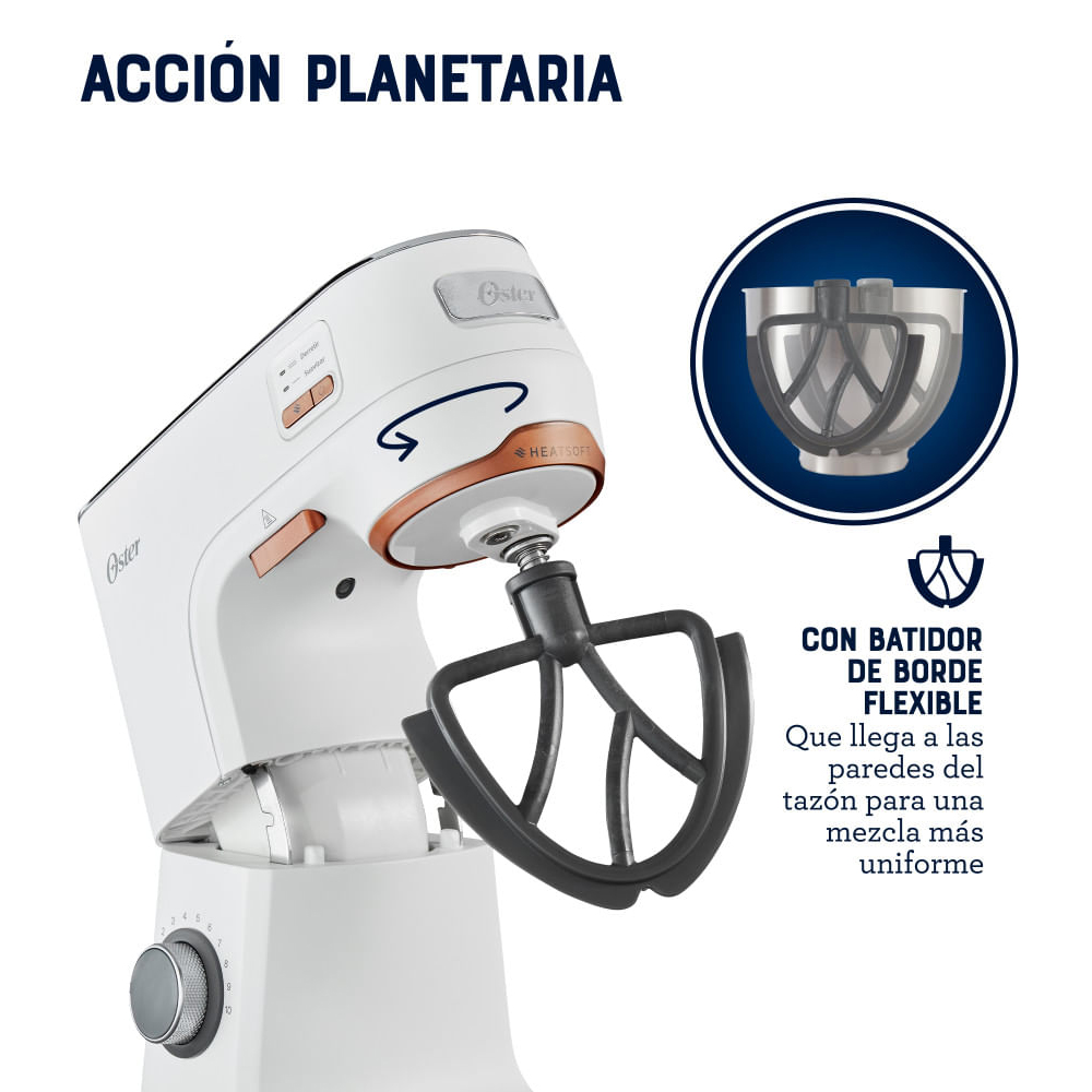 BATIDORA PLANETARIA OSTER FPSTSMPL4W HEATSOFT 5.2L BLANCO - 6