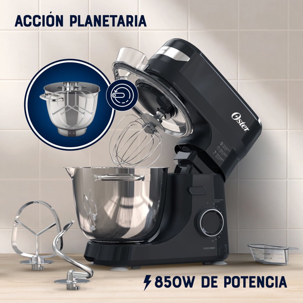 BATIDORA PLANETARIA OSTER FPSTSMPL2B DE 4LTS 12 VELOCIDADES 850W - 4