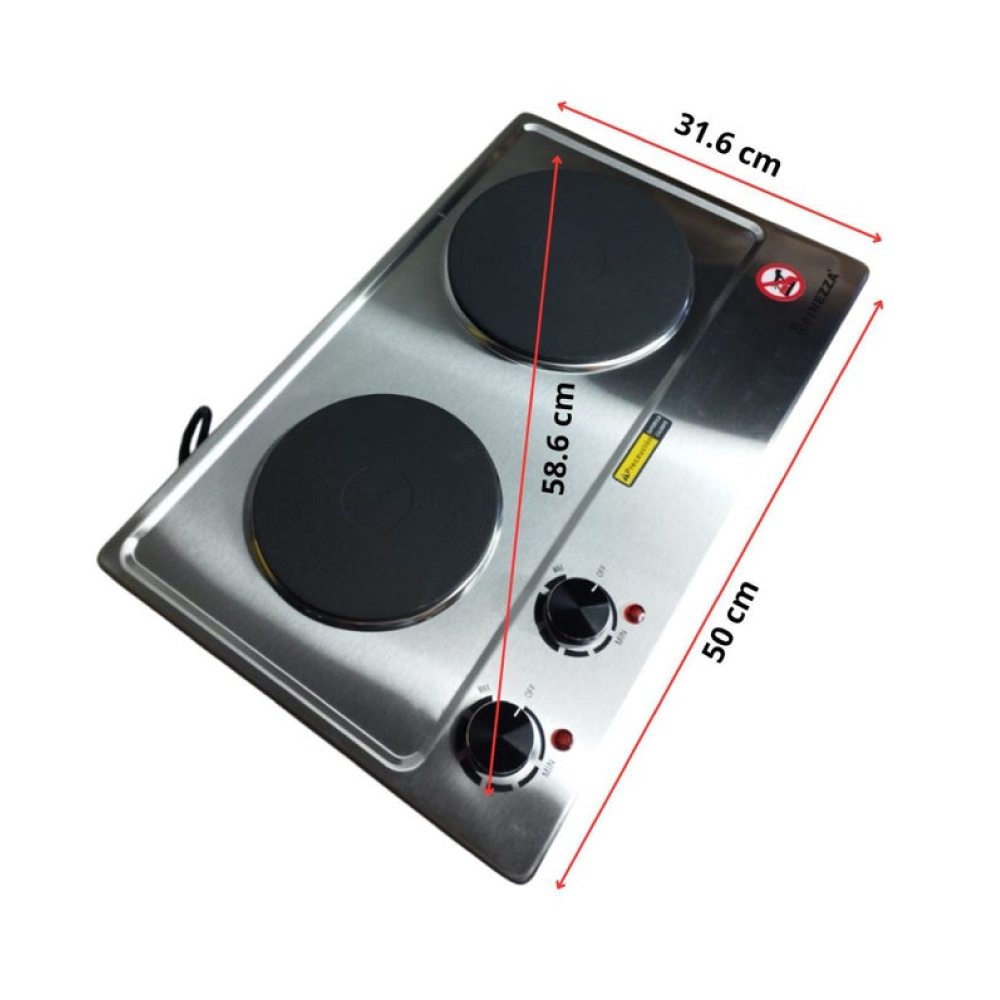 COCINA ELÉCTRICA FINEZZA FZ-320H2CE DE 2 HORNILLAS - 5