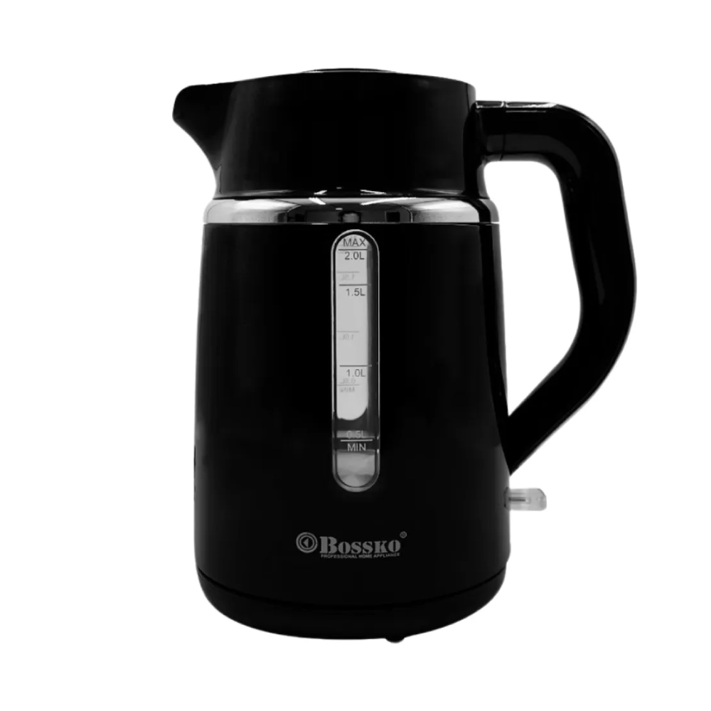 HERVIDOR JARRA ELÉCTRICA BOSSKO BK-286HV 2LTS 2200W NEGRO - 1