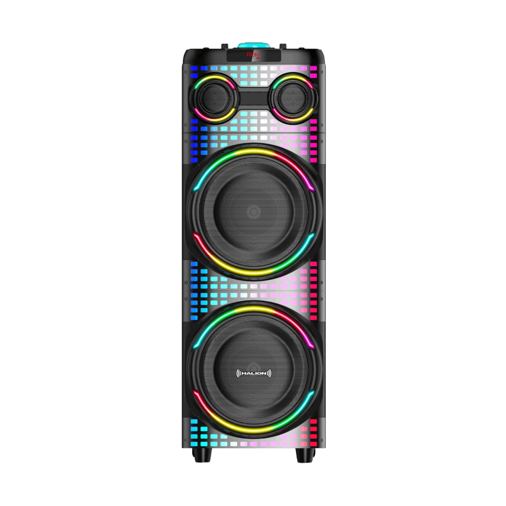 TORRE DE SONIDO HALION HA-1246 CON 02 BOCINAS DE 2*12' KARAOKE RGB - 2