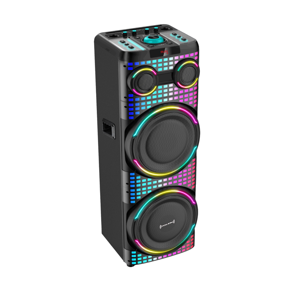 TORRE DE SONIDO HALION HA-1246 CON 02 BOCINAS DE 2*12' KARAOKE RGB - 4