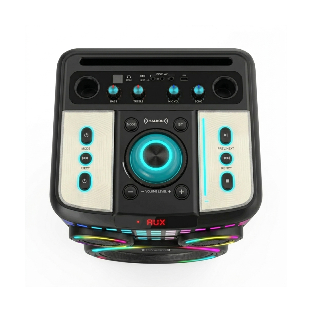 TORRE DE SONIDO HALION HA-1246 CON 02 BOCINAS DE 2*12' KARAOKE RGB - 6