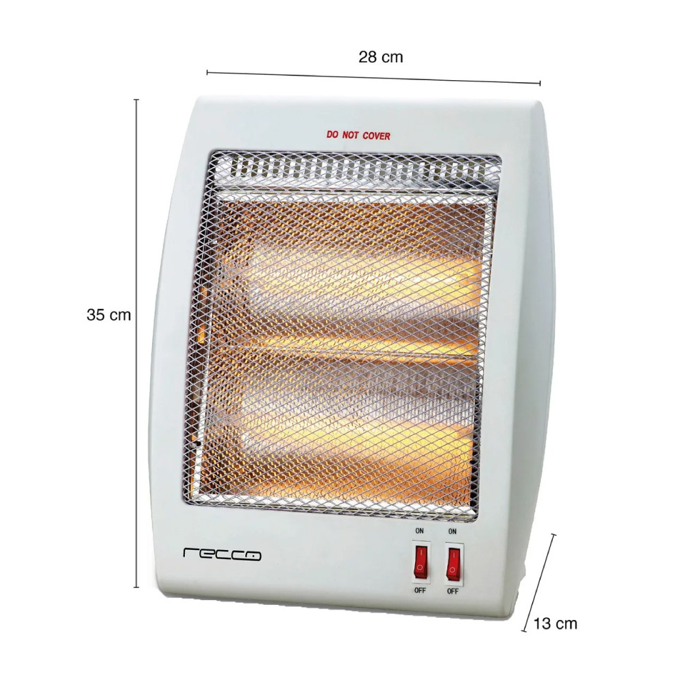 CALEFACTOR ELÉCTRICA RECCO NSB-80L4 HALÓGENA 800W - 2