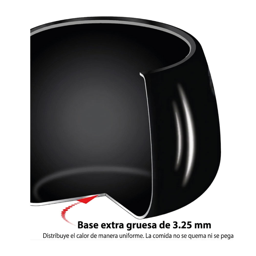 OLLA DE PRESIÓN HAWKINS HANDI CONTURA CB65 6.5 LITROS NEGRA - 5