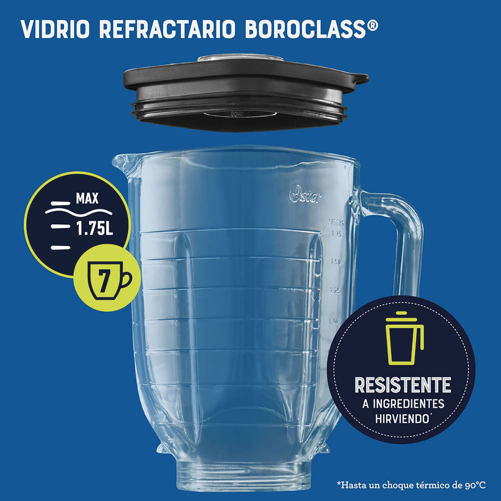 LICUADORA OSTER BLSTPBRG OSTERIZER MAX 1500W VASO DE VIDRIO 1.75 L - 7