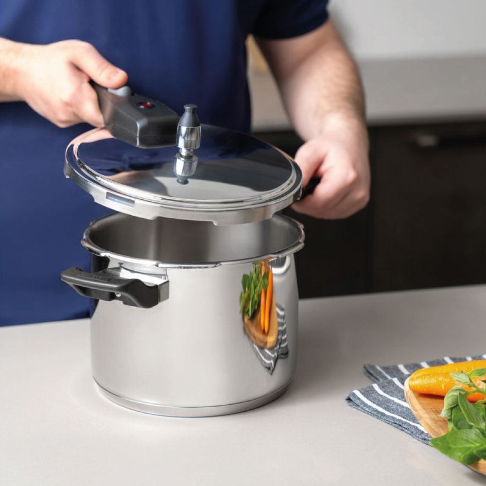 OLLA PRESIÓN TRAMONTINA BRAVA 22 CM 6 L - 7