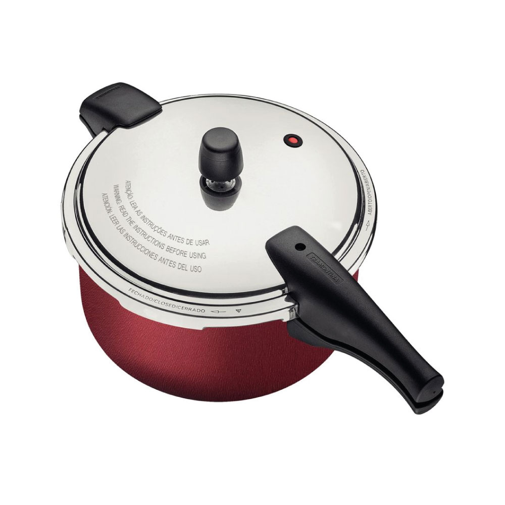 OLLA DE PRESIÓN TRAMONTINA VANCOUVER 24 CM 6 L ROJO - 2