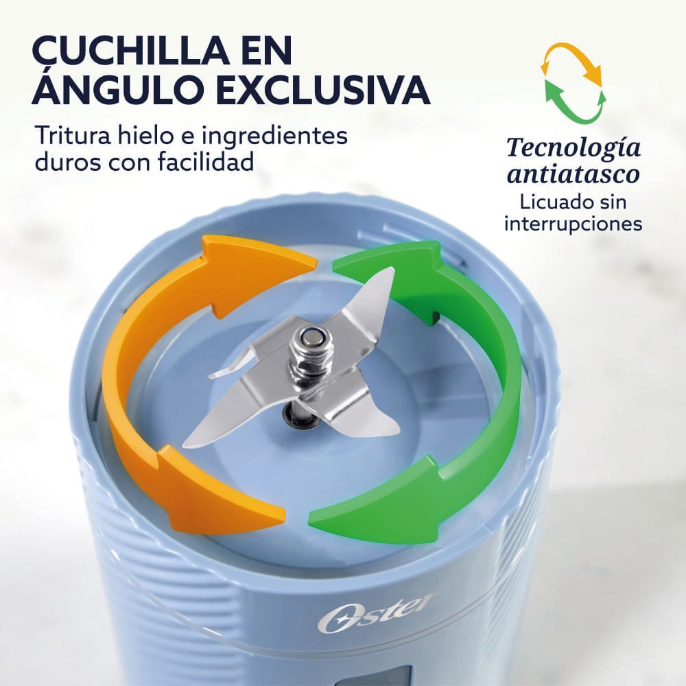 LICUADORA PORTÁTIL OSTER BLSTGFP-MH20-000 GO MAX 590ML RECARGABLE USB-C - 5