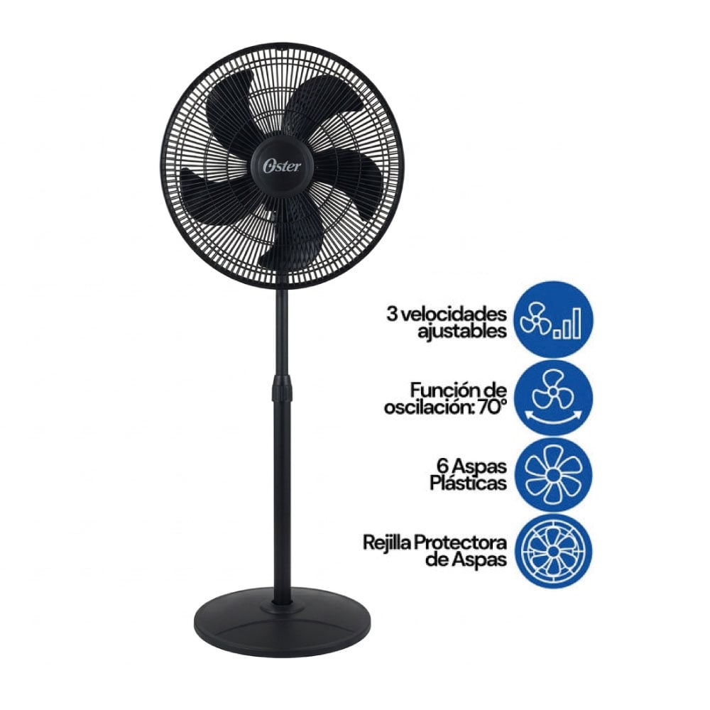 VENTILADOR PEDESTAL OSTER EOSVELIST1631 18 PULG. 75 WATTS - 1