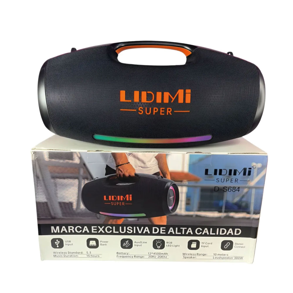PARLANTE BLUETOOTH PORTÁTIL LIDIMI LD-S684 SUPER X-BASS 300W - 6