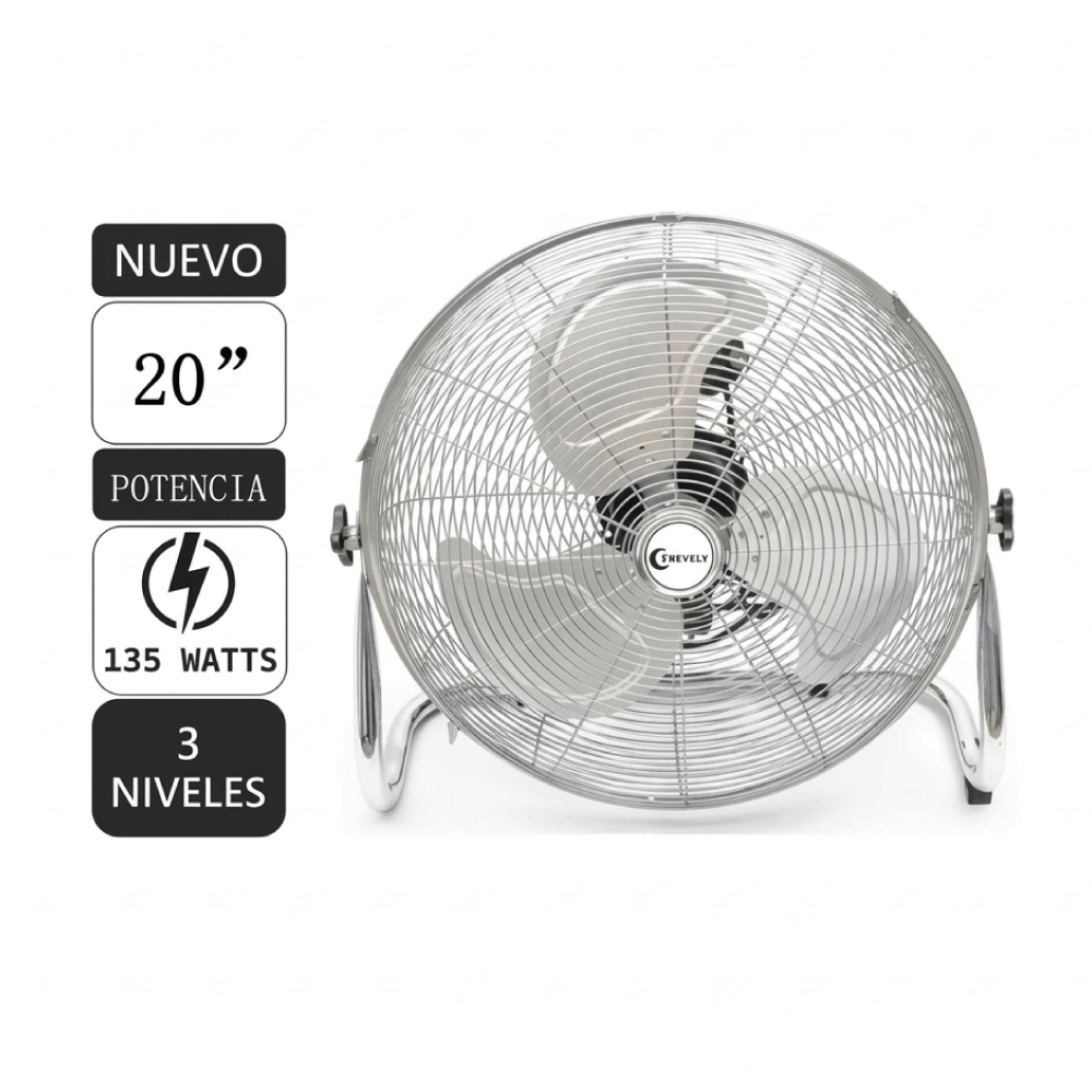 VENTILADOR INDUSTRIAL DE PISO TREVELY VT-208 20' 135W - 1