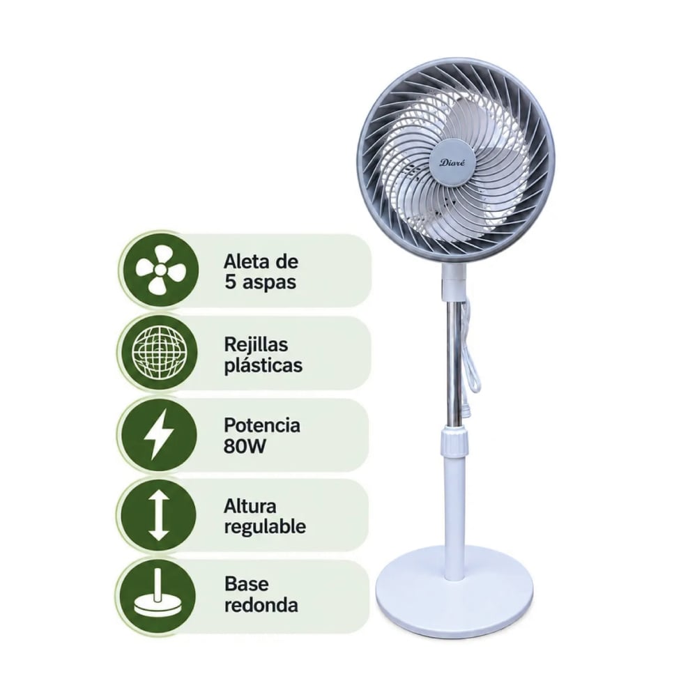 VENTILADOR PEDESTAL DIORÉ MSF-1001 DE 80W 10' - 1