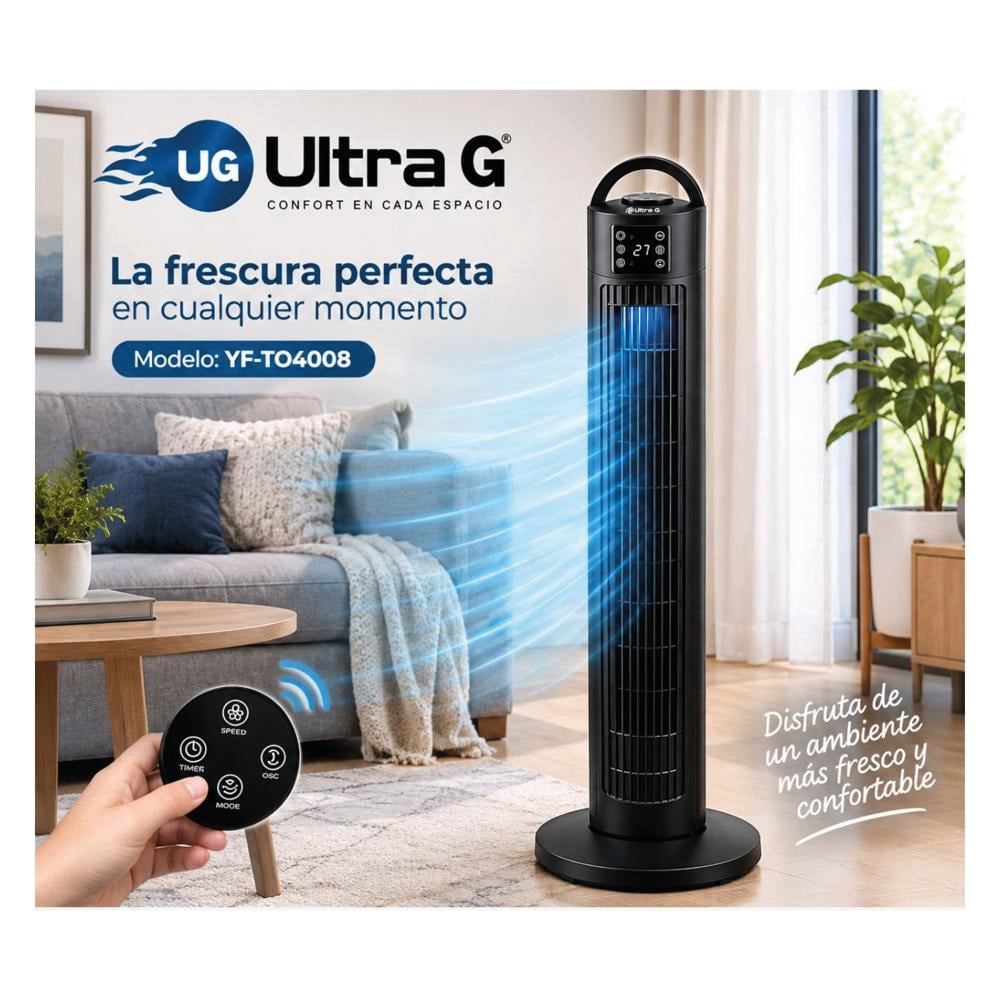 VENTILADOR DE TORRE ULTRA-G YF-TO4008 C.C REMOTO 100W - 2