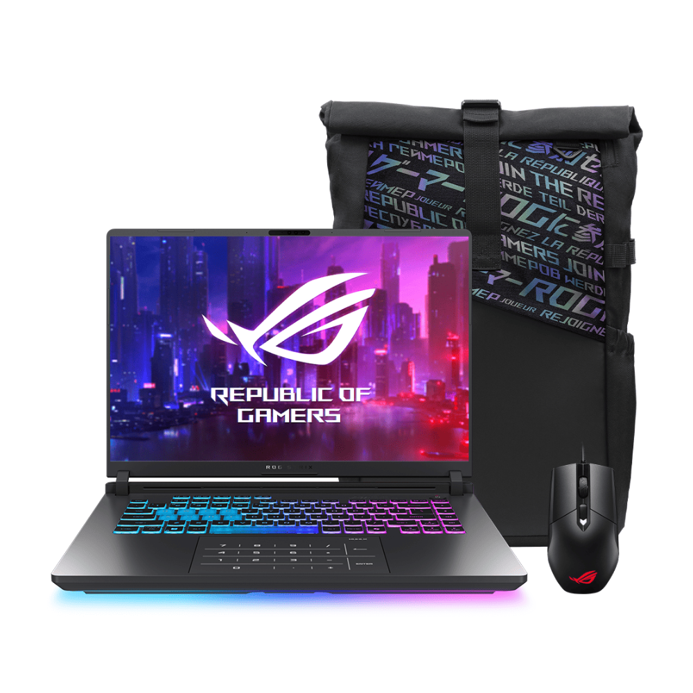 LAPTOP ASUS ROG STRIX G16 ULTRA 9 275HX 1TB DISCO 16GB DDR5 RTX5070 8GB 16'FHD 165HZ WIN11H MOCHILA+MOUSE-ADA.TIPOC. - 2
