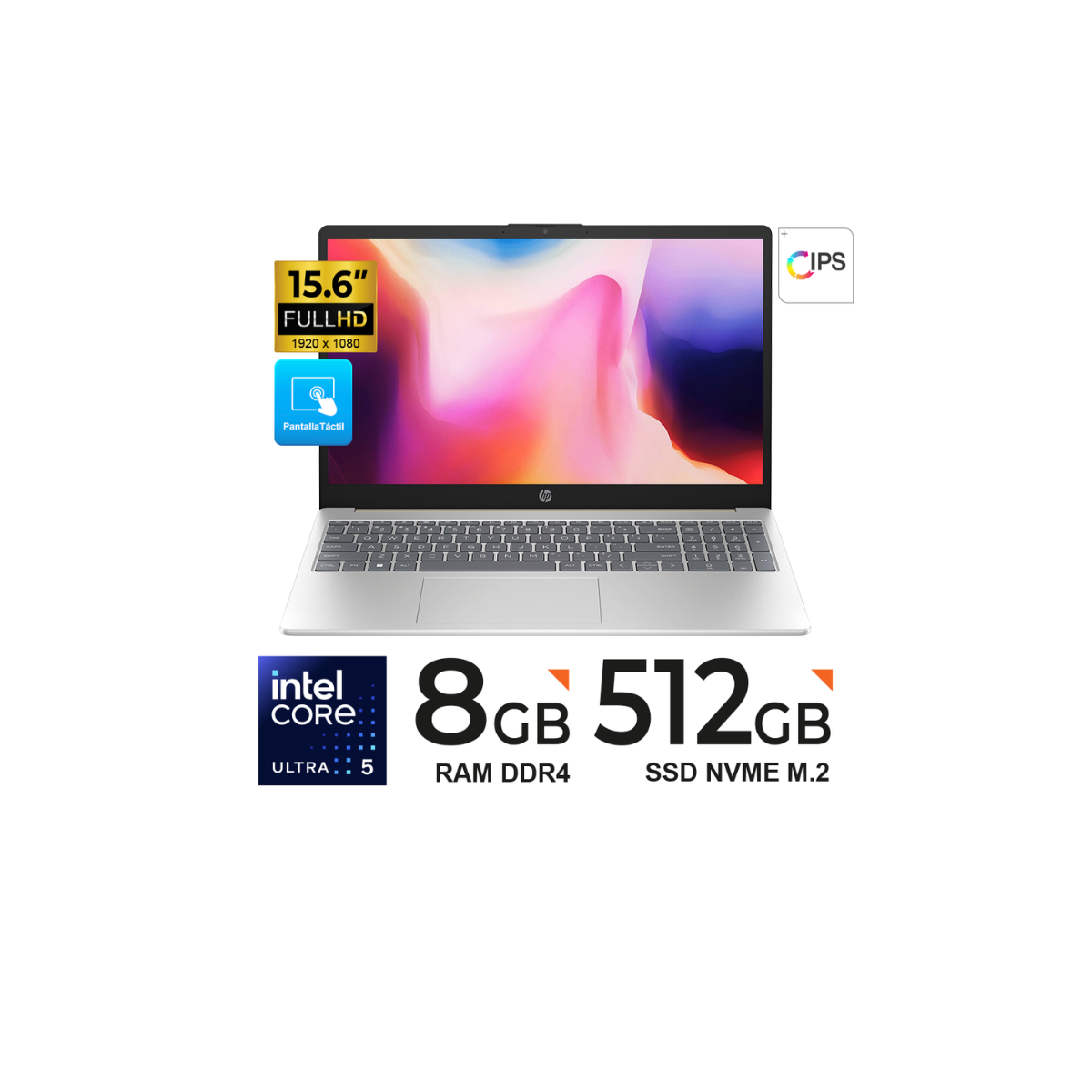 LAPTOP HP 15-FD0152LA 15.6' TOUCH  FHD IPS  I5 1334U   8GB DDR4-3200MHZ  512GB  FREEDOS - 1