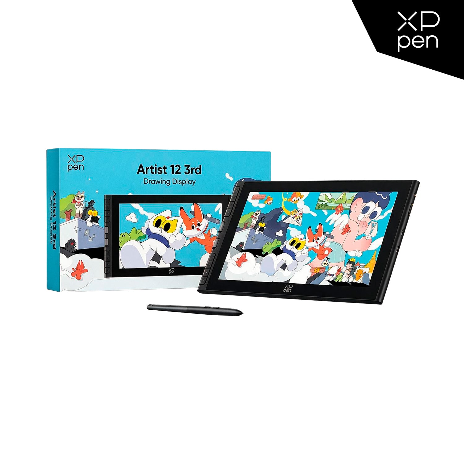 TABLETA GRAFICA XP-PEN ARTIST 12 3RA GEN 1920 × 1080 LAMINADA 264,0 X 149,0 MM WINDOWS MAC ANDRIO NEGRO - 1