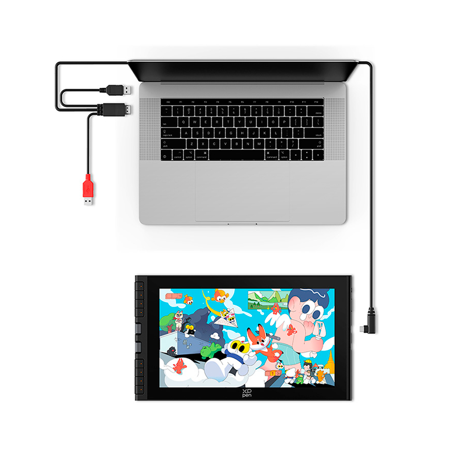 TABLETA GRAFICA XP-PEN ARTIST 12 3RA GEN 1920 × 1080 LAMINADA 264,0 X 149,0 MM WINDOWS MAC ANDRIO NEGRO - 6