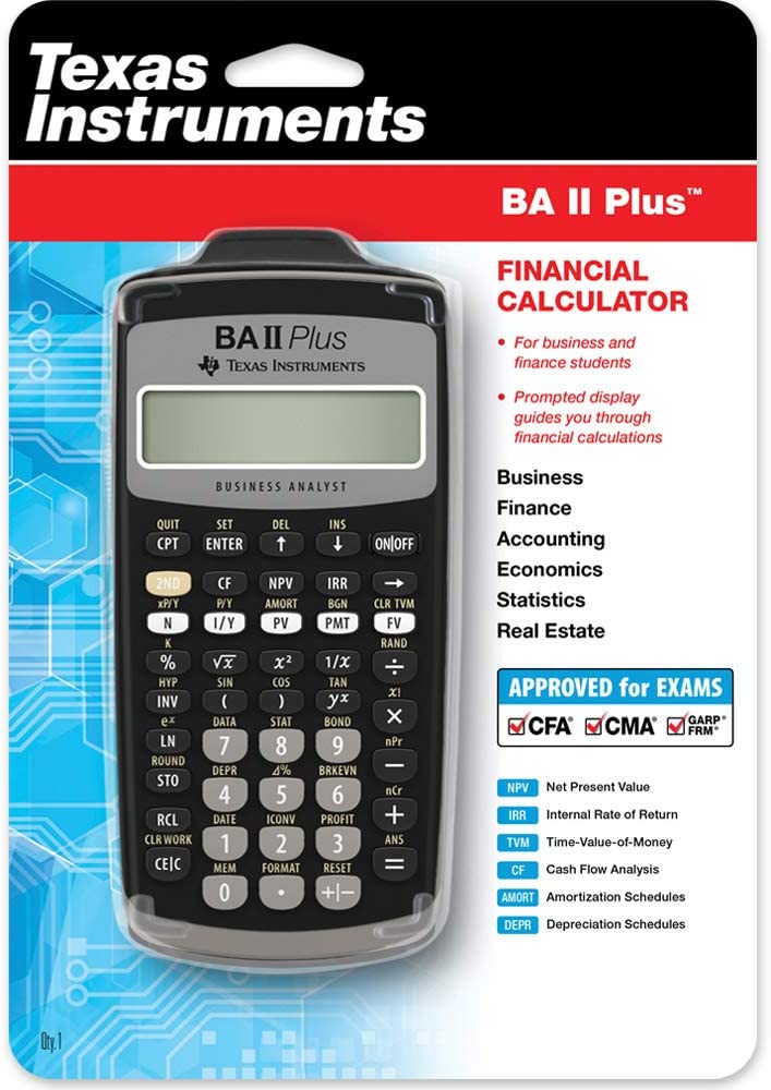 CALCULADORA FINANCIERA TEXAS INSTRUMENTS
BA II PLUS - 6