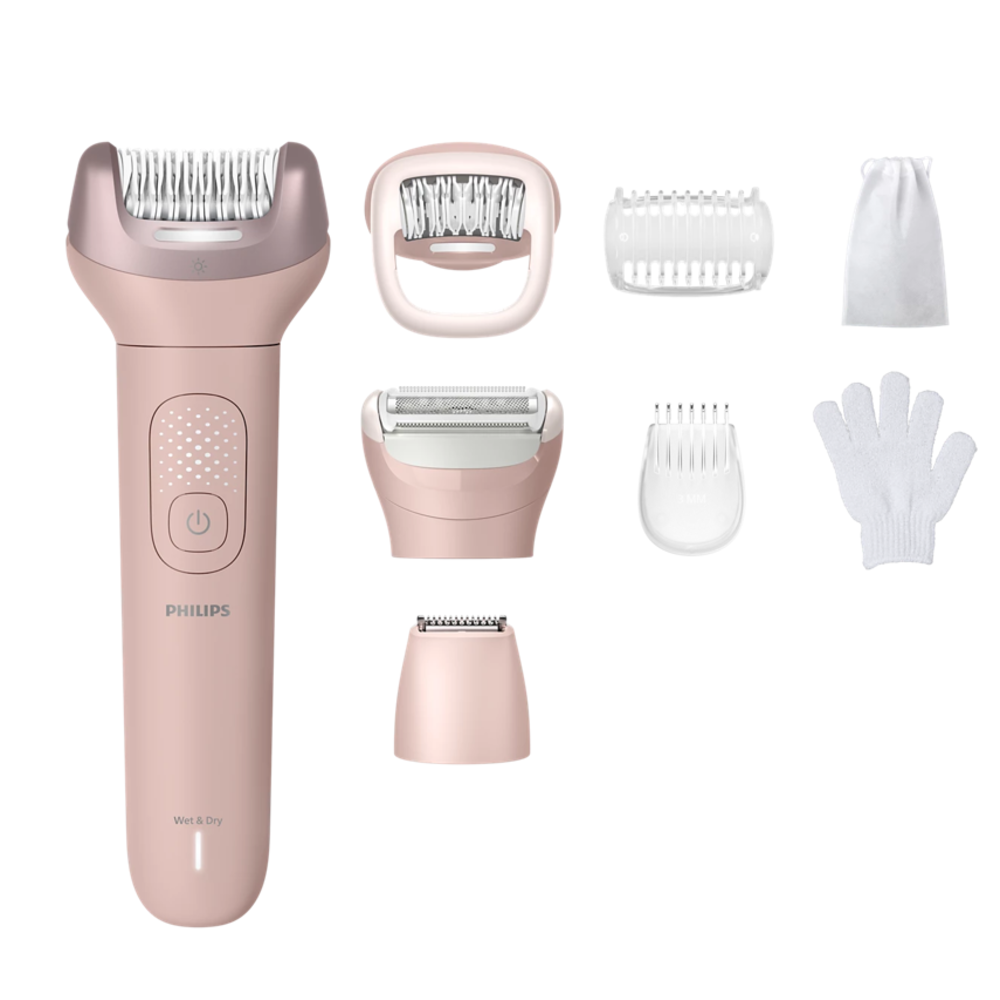 DEPILADORA PHILIPS RESISTENTE AL AGUA + 8 ACCESORIOS BRE717 - 1