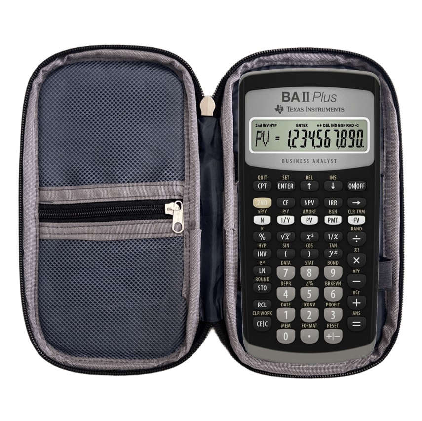 CALCULADORA FINANCIERA TEXAS INSTRUMENTS BAII PLUS + FUNDA PROFESIONAL - 2