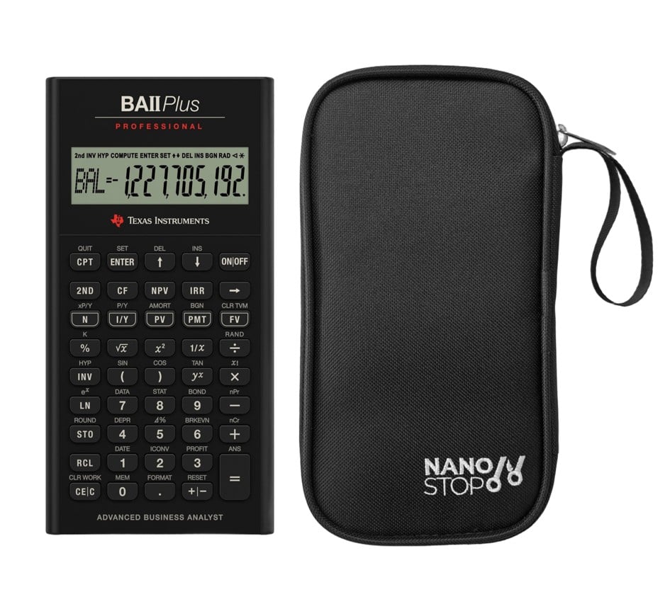 CALCULADORA TEXAS INSTRUMENTS BAII PLUS PROFESIONAL + FUNDA PROFESIONAL - 1