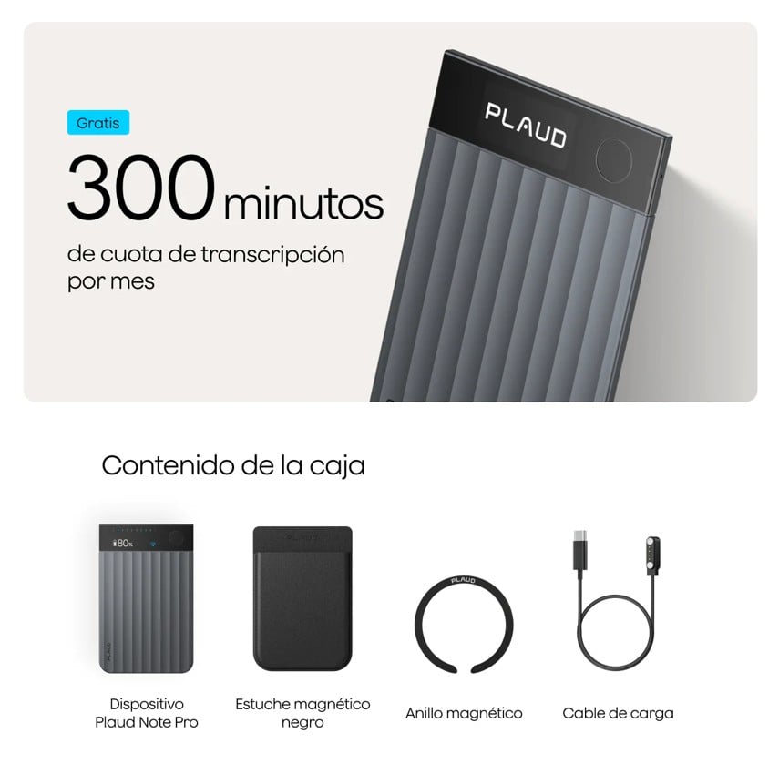 GRABADORA DE VOZ PLAUD NOTE PRO - 5