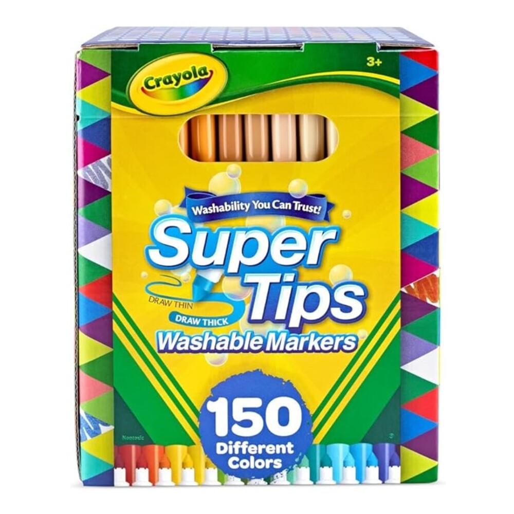 CRAYOLA MARCADORES LAVABLES SUPERTIPS 150 UNIDADES - 1