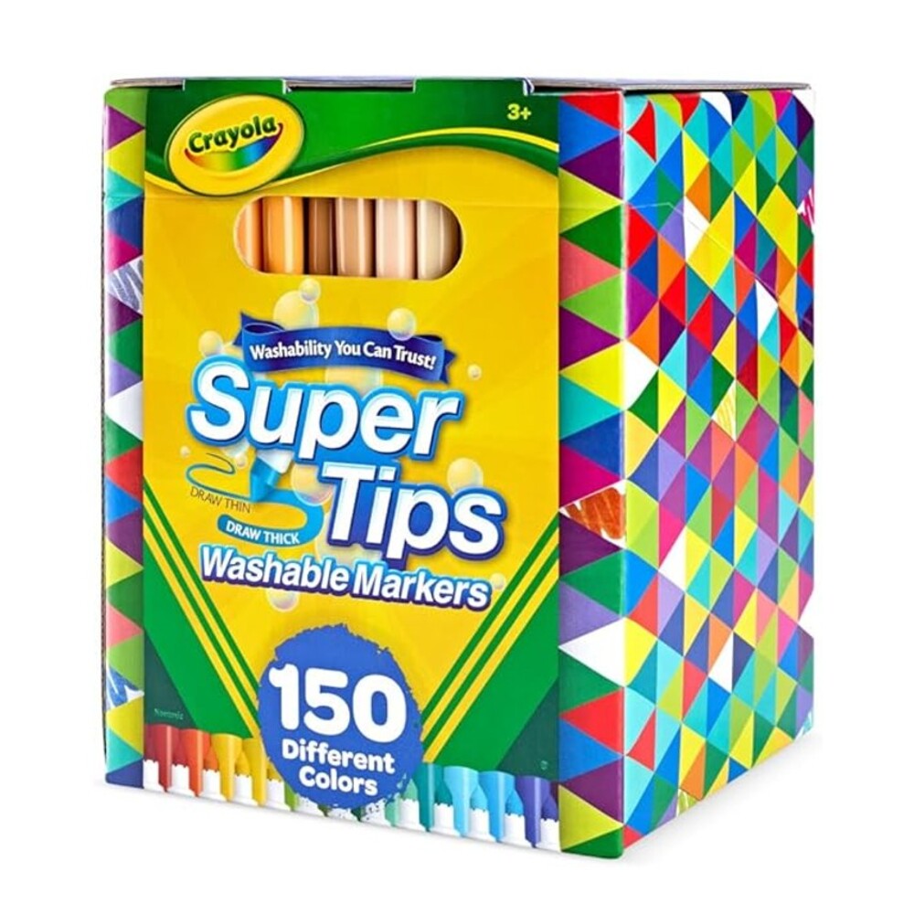 CRAYOLA MARCADORES LAVABLES SUPERTIPS 150 UNIDADES - 2