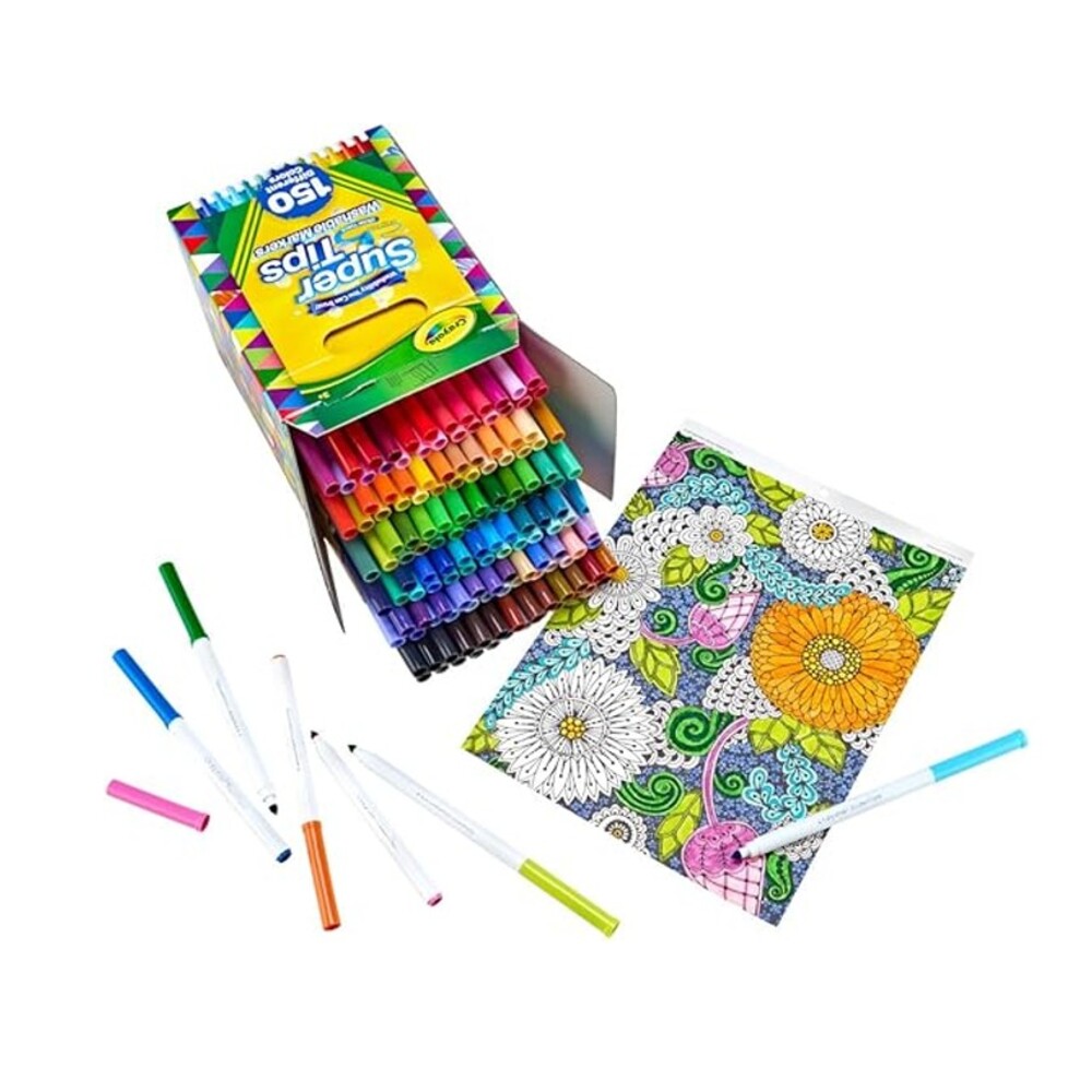 CRAYOLA MARCADORES LAVABLES SUPERTIPS 150 UNIDADES - 4