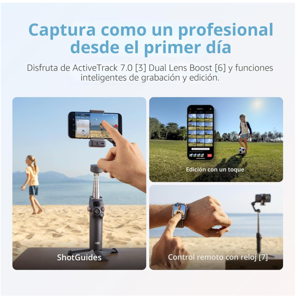 ESTABILIZADOR DJI OSMO MOBILE 8 PARA SMARTPHONE. PACK DE SEGUIMIENTO - 6