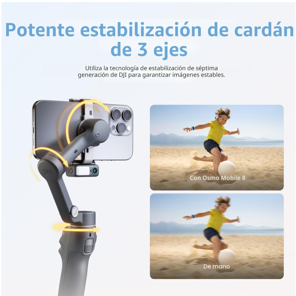 ESTABILIZADOR DJI OSMO MOBILE 8 PARA SMARTPHONE. PACK DE SEGUIMIENTO - 7