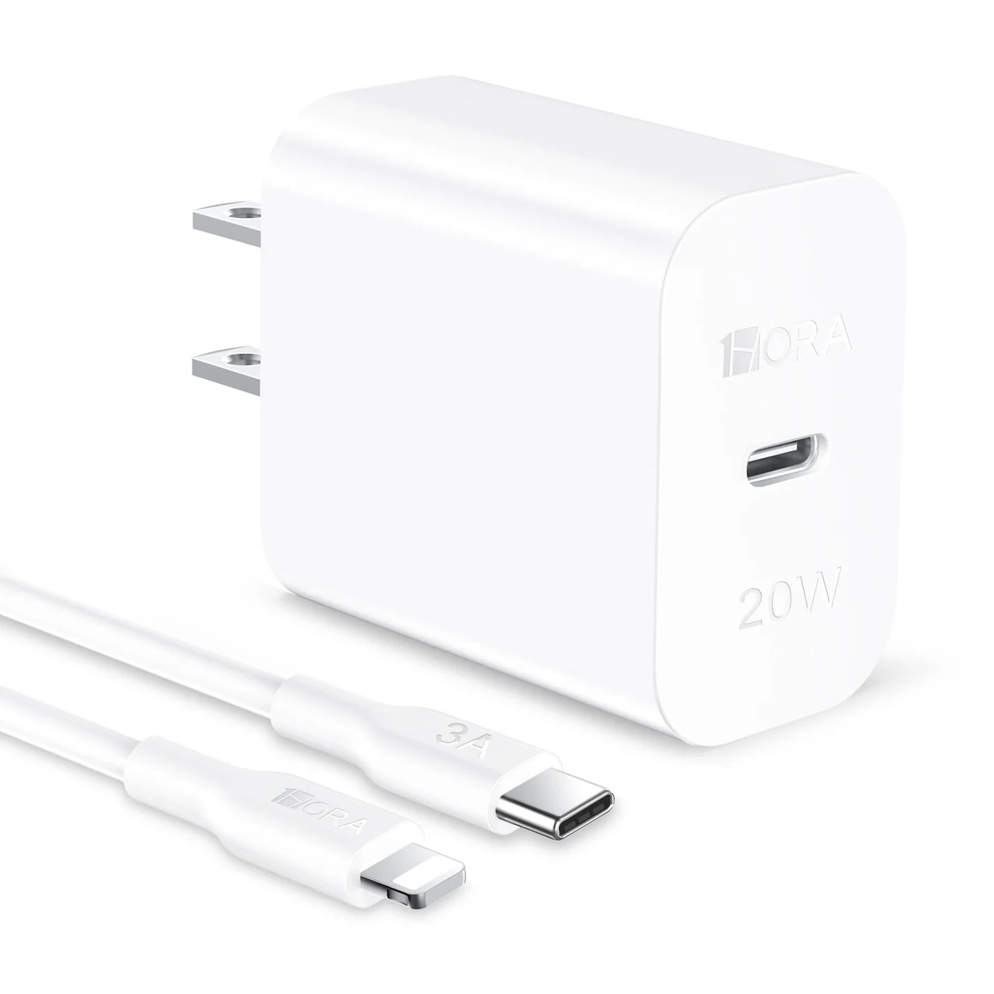 CARGADOR Y CABLE USB TIPO C A LIGHTNING GAR154 - 1HORA - 1