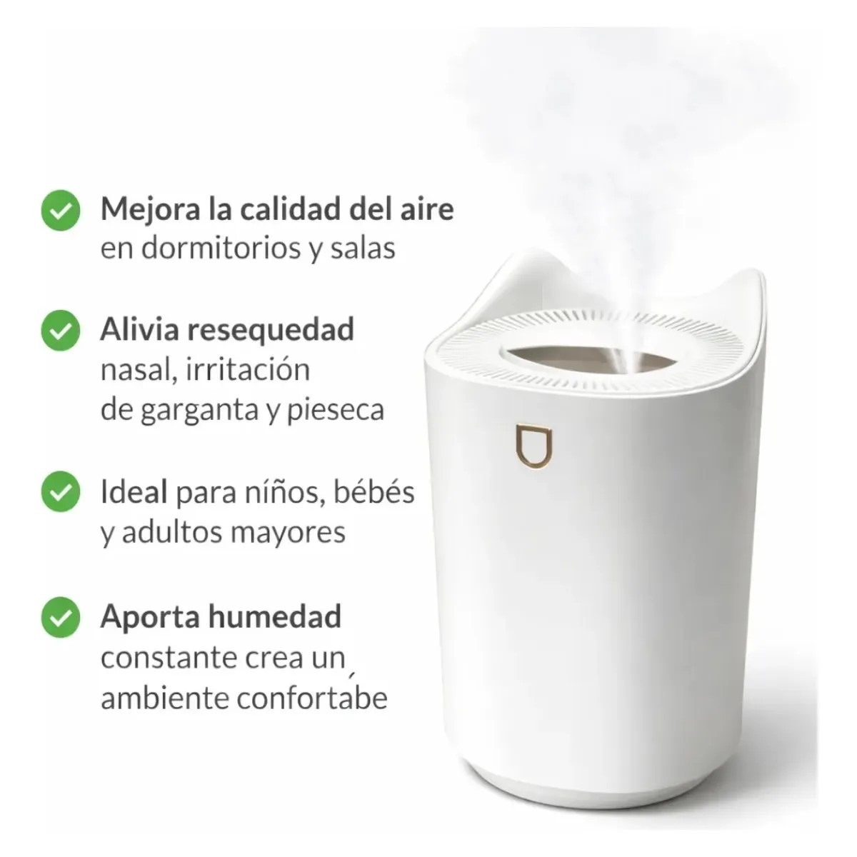HUMIFICADOR AIRE 3.3L DORMITORIO Y SALA HOGAR - 3