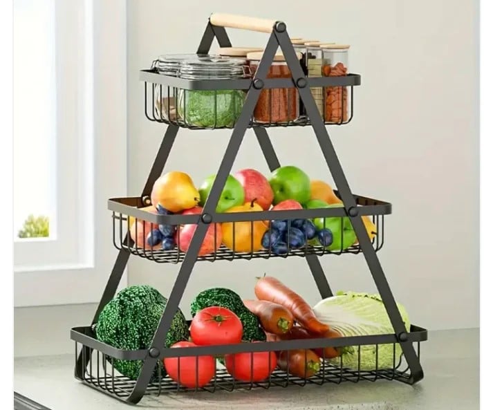 FRUTERO DE 3 NIVELES PARA COCINA – ORGANIZADOR DE FRUTAS - 1