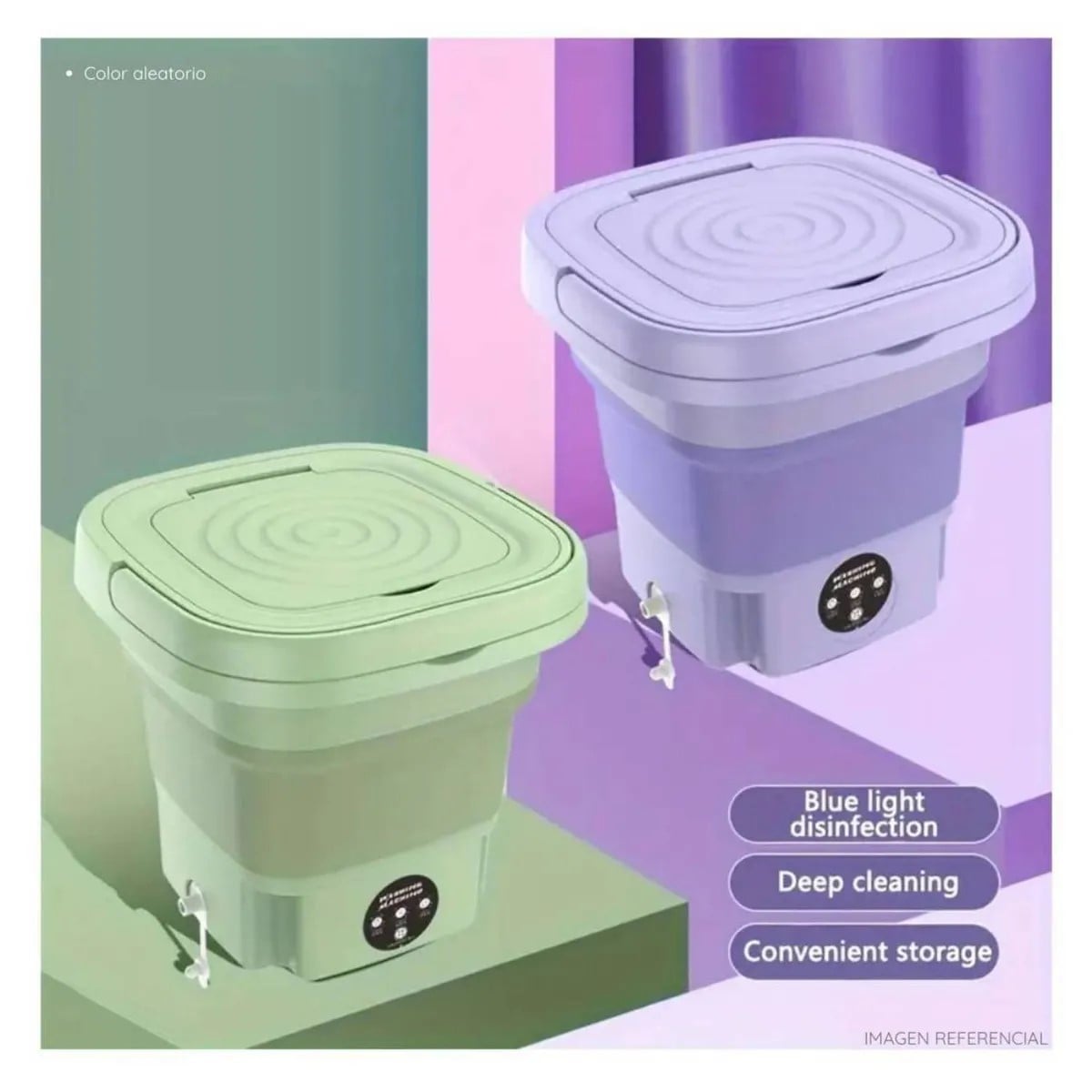 MINI LAVADORA DE ROPA PORTÁTIL COMPACTO PLEGABLE - 1