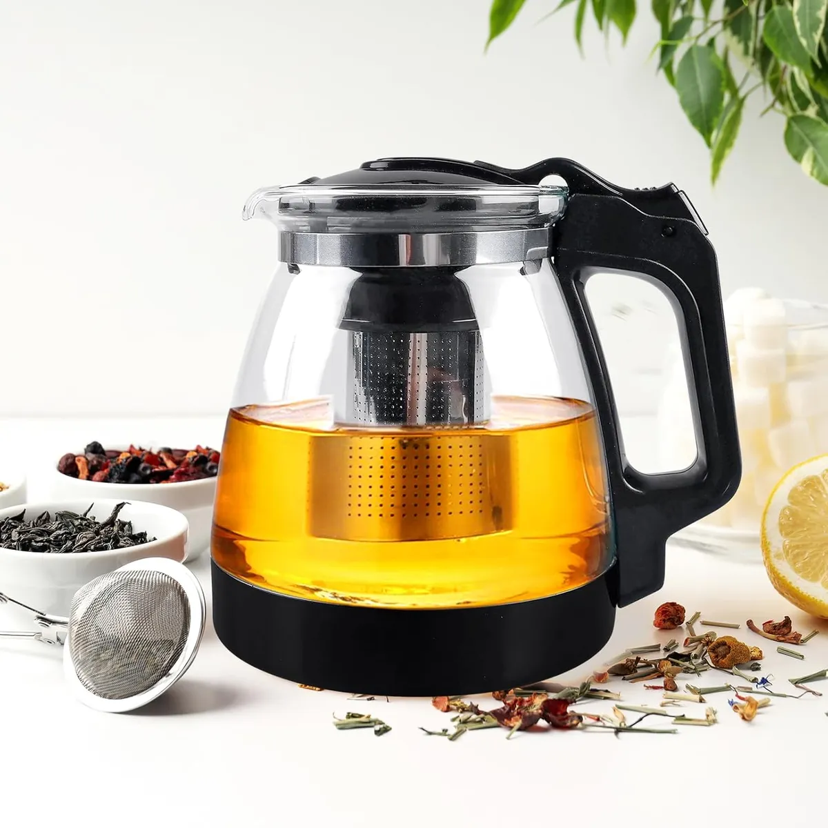 TETERA DE VIDRIO INFUSOR DE TÉ CON FILTRO 700 ML - 1
